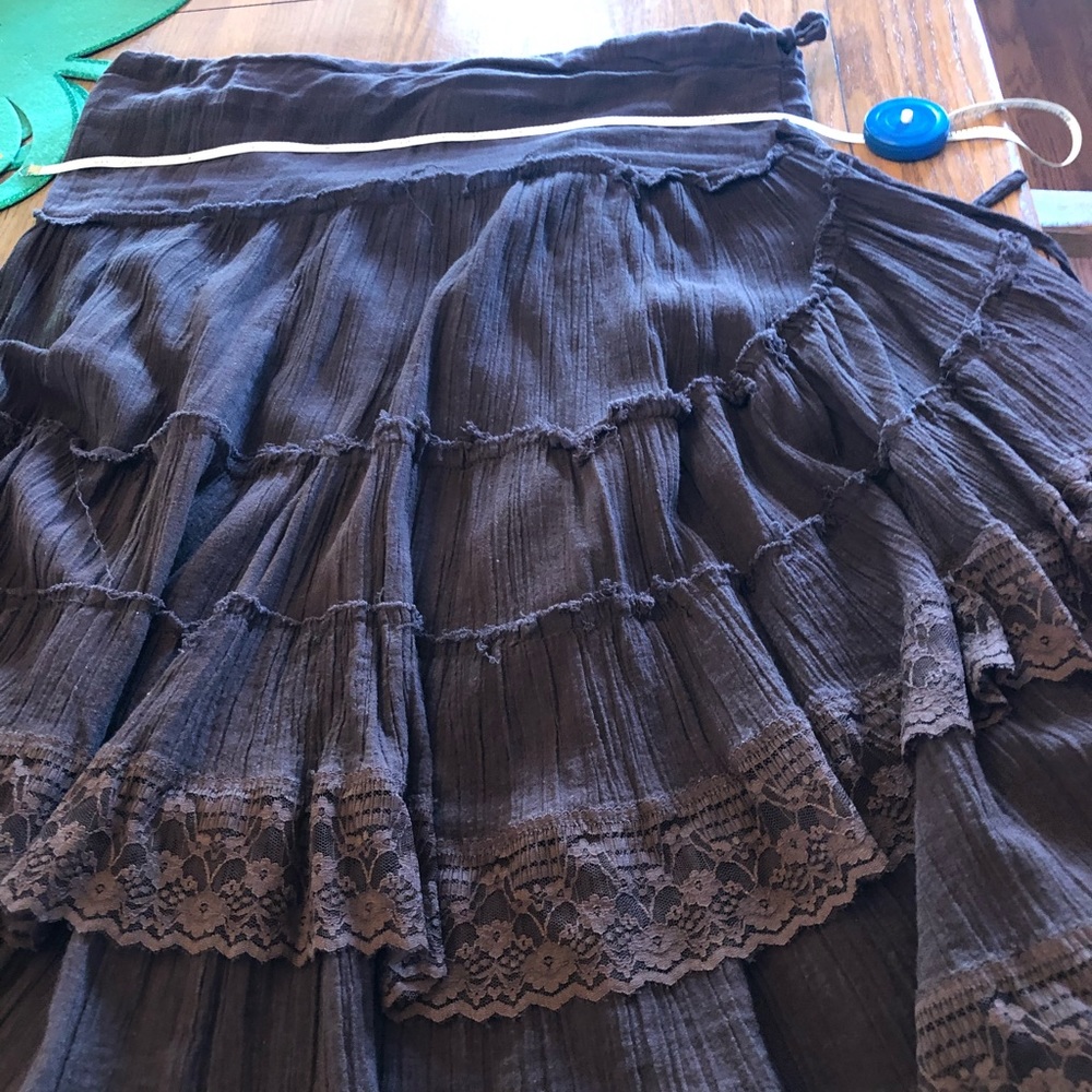 Brown gauze skirt